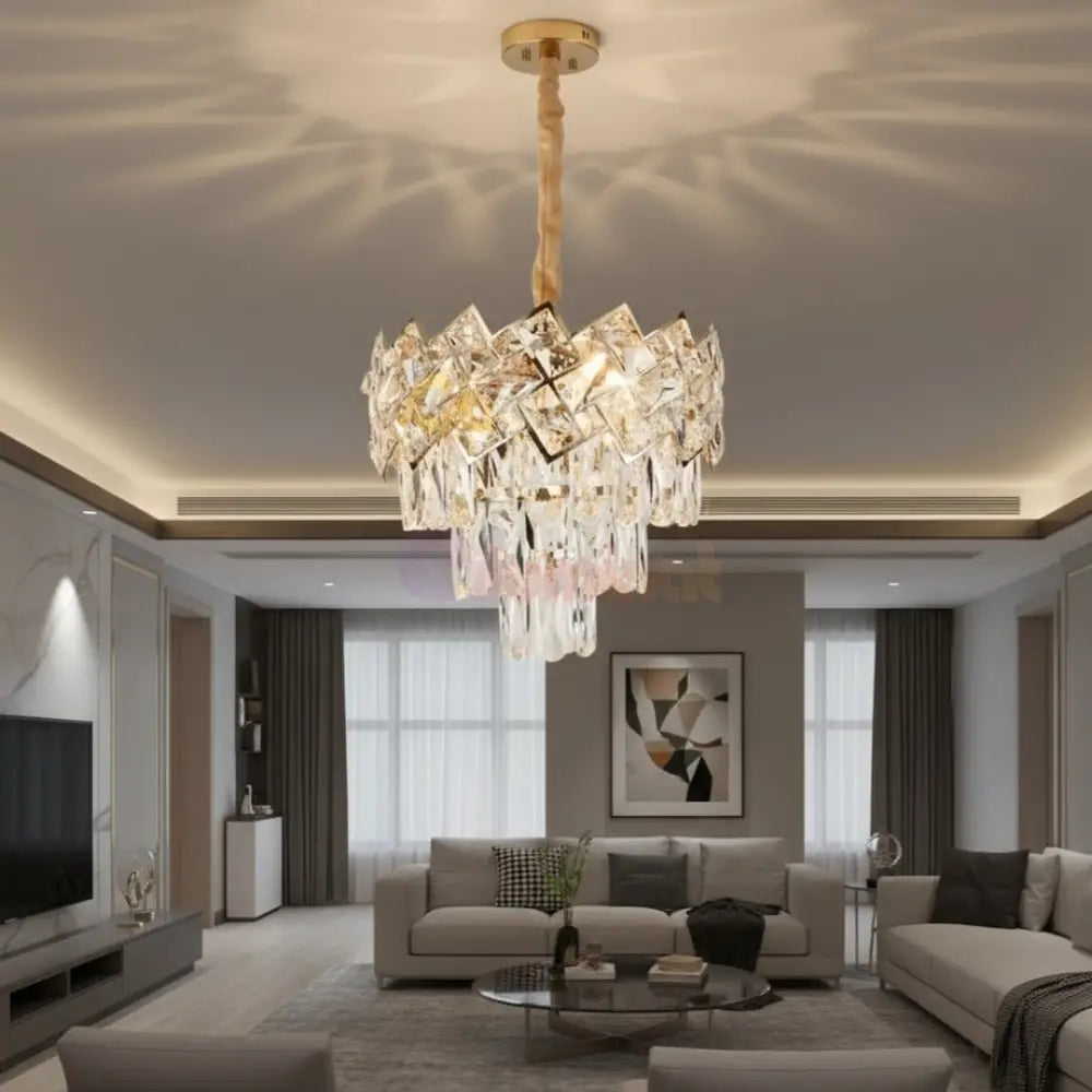 Candelabru Cristal MALLI Gold ⌀30CM Chandeliers Crystal