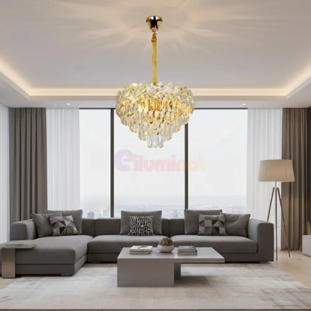 Candelabru Cristal MALLI Gold ⌀40CM Chandeliers Crystal