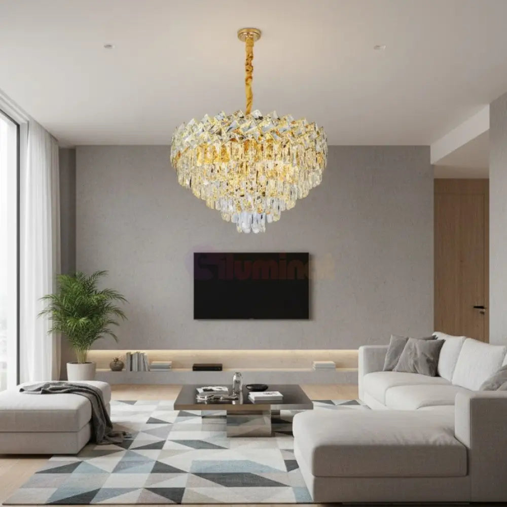 Candelabru Cristal MALLI Gold ⌀60CM Chandeliers Crystal