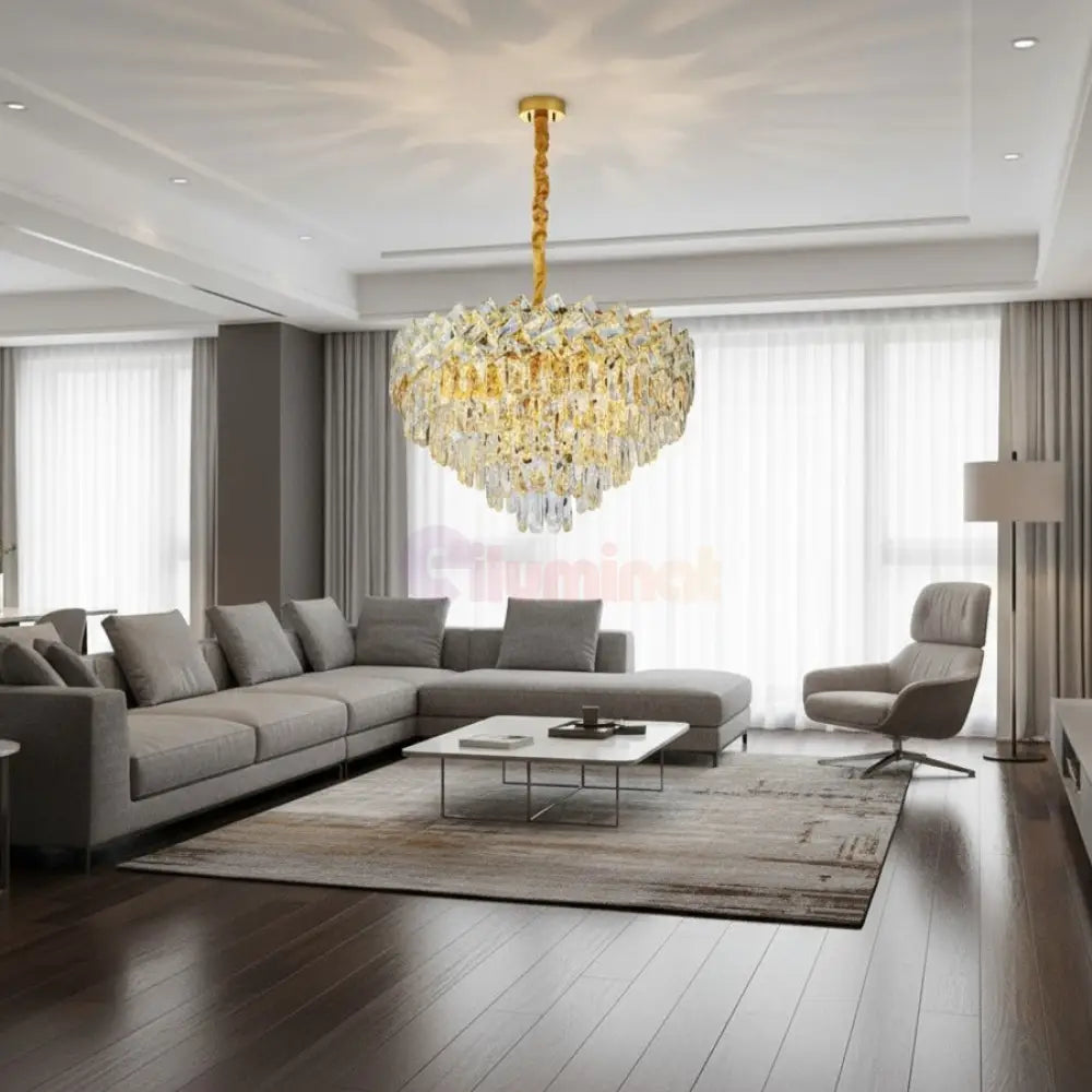 Candelabru Cristal MALLI Gold ⌀60CM Chandeliers Crystal
