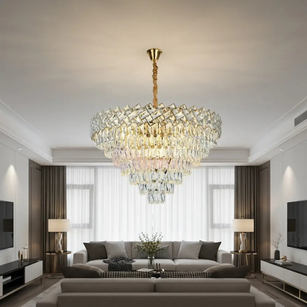 Candelabru Cristal MALLI Gold ⌀80CM Chandeliers Crystal