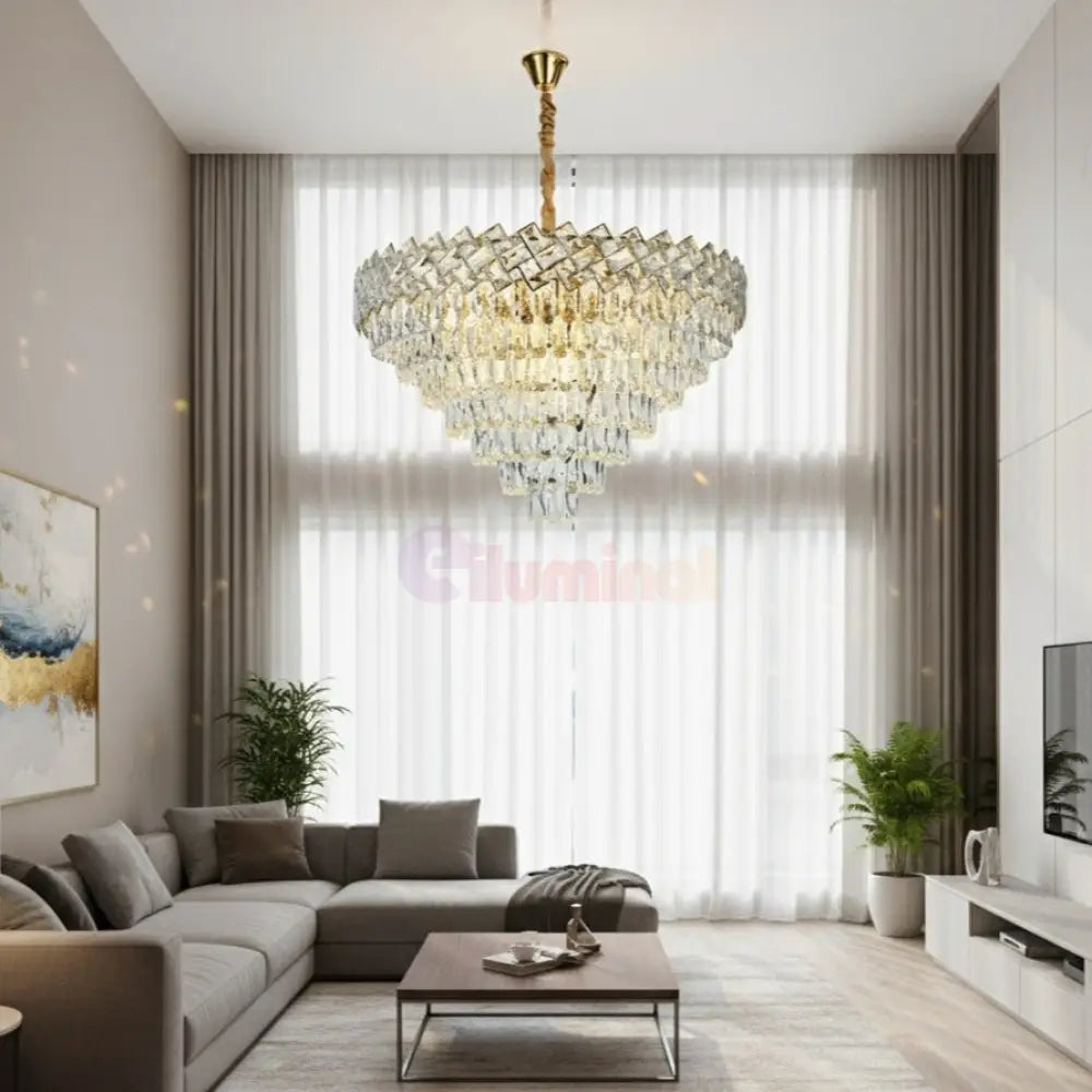Candelabru Cristal MALLI Gold ⌀80CM Chandeliers Crystal