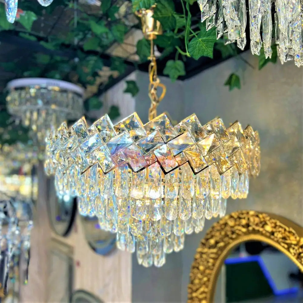 Candelabru Cristal Malli Golden Chandeliers Crystal