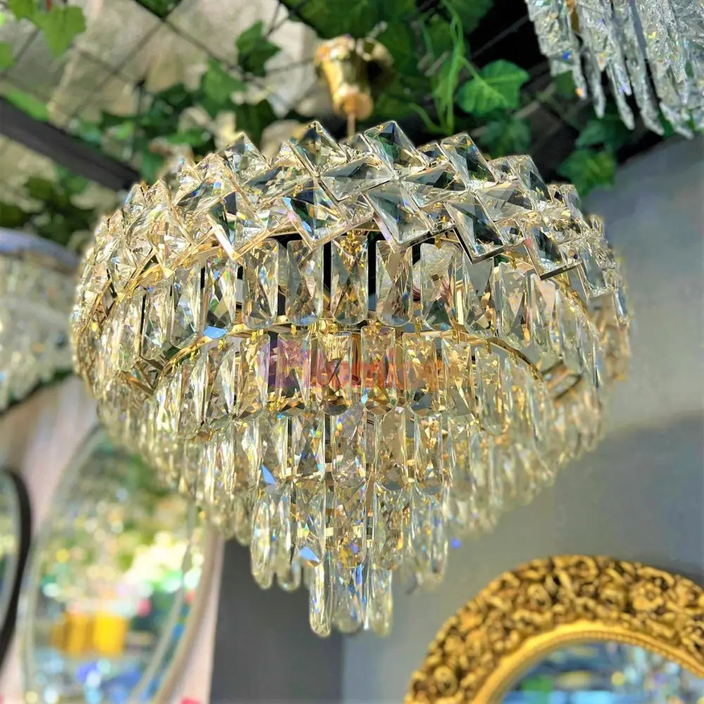 Candelabru Cristal Malli Golden Chandeliers Crystal