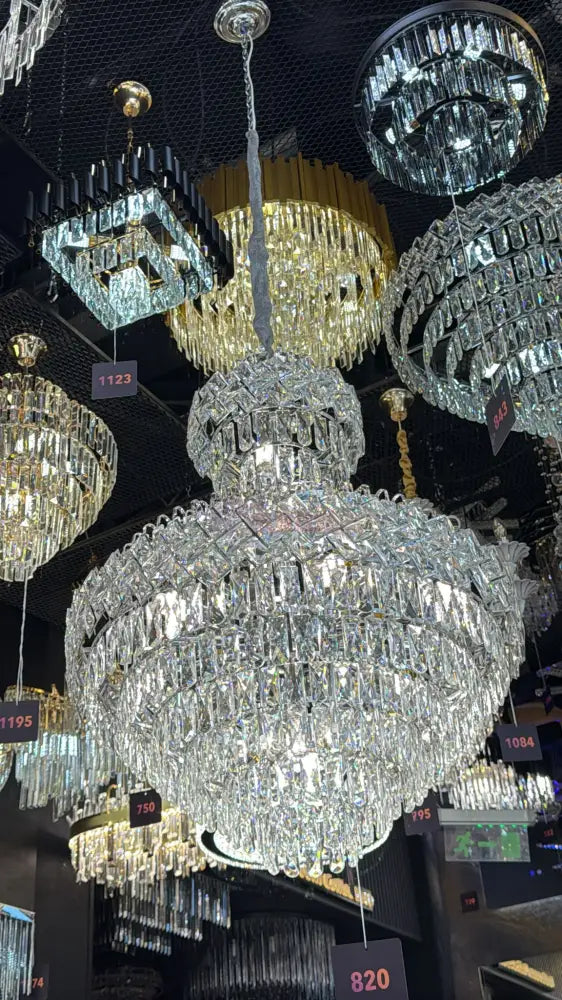 Candelabru Cristal Malli Silver Grande Luxury 80x110CM CRISTAL / ARGINTIE / 80X110CM Chandeliers Crystal