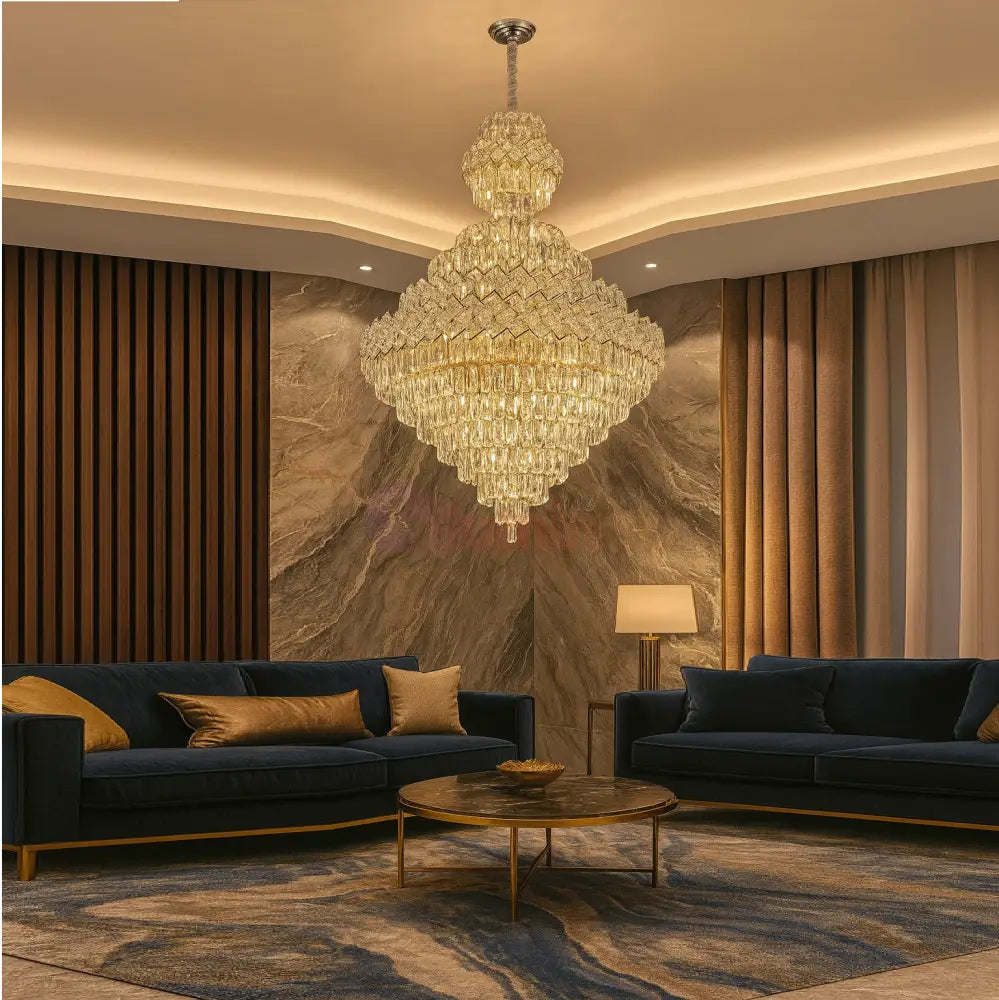 Candelabru Cristal Malli Silver Grande Luxury 80x110CM CRISTAL / ARGINTIE / 80X110CM Chandeliers Crystal
