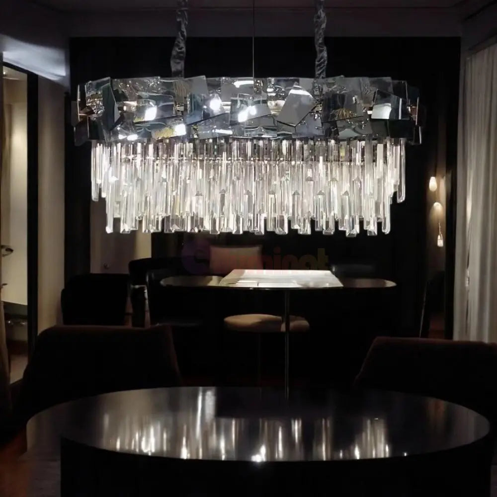Candelabru Cristal Modern Troy 8743-80x30cm Negru Lucios CRISTAL / NEAGRA / 80X30CM Chandeliers Crystal