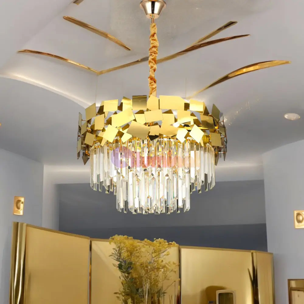 Candelabru Cristal Modern Troy Golden Chrome Chandeliers Crystal