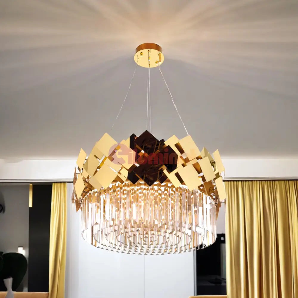 Candelabru Cristal Modern Troy Golden Chrome Chandeliers Crystal