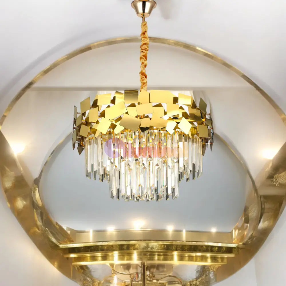 Candelabru Cristal Modern Troy Golden Chrome Chandeliers Crystal