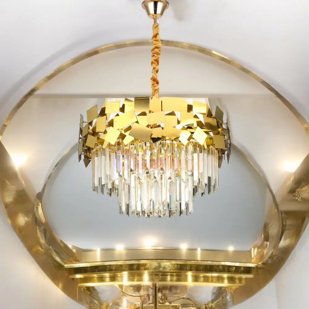 Candelabru Cristal Modern Troy Golden Chrome Chandeliers Crystal