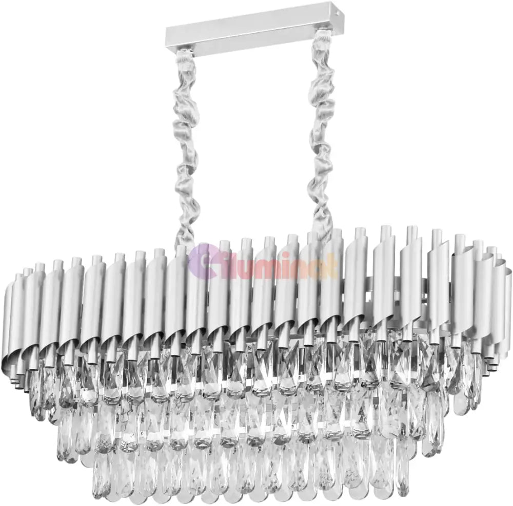 Candelabru Cristal Silver Panther 800X300Mm Chandeliers Crystal