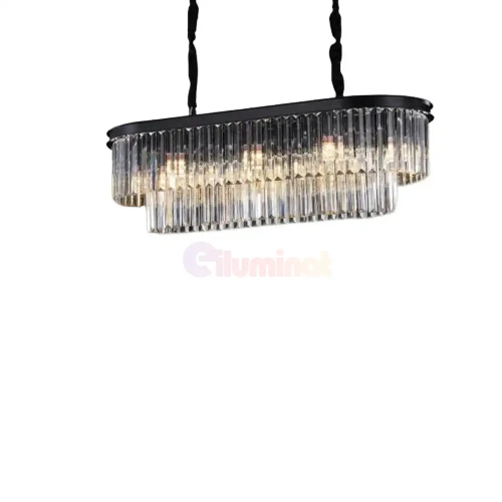 Candelabru Cristal SMOKY BLACK/GREY 800x300mm NEGRU + GRI / 80X30CM / CRISTAL Chandeliers Crystal
