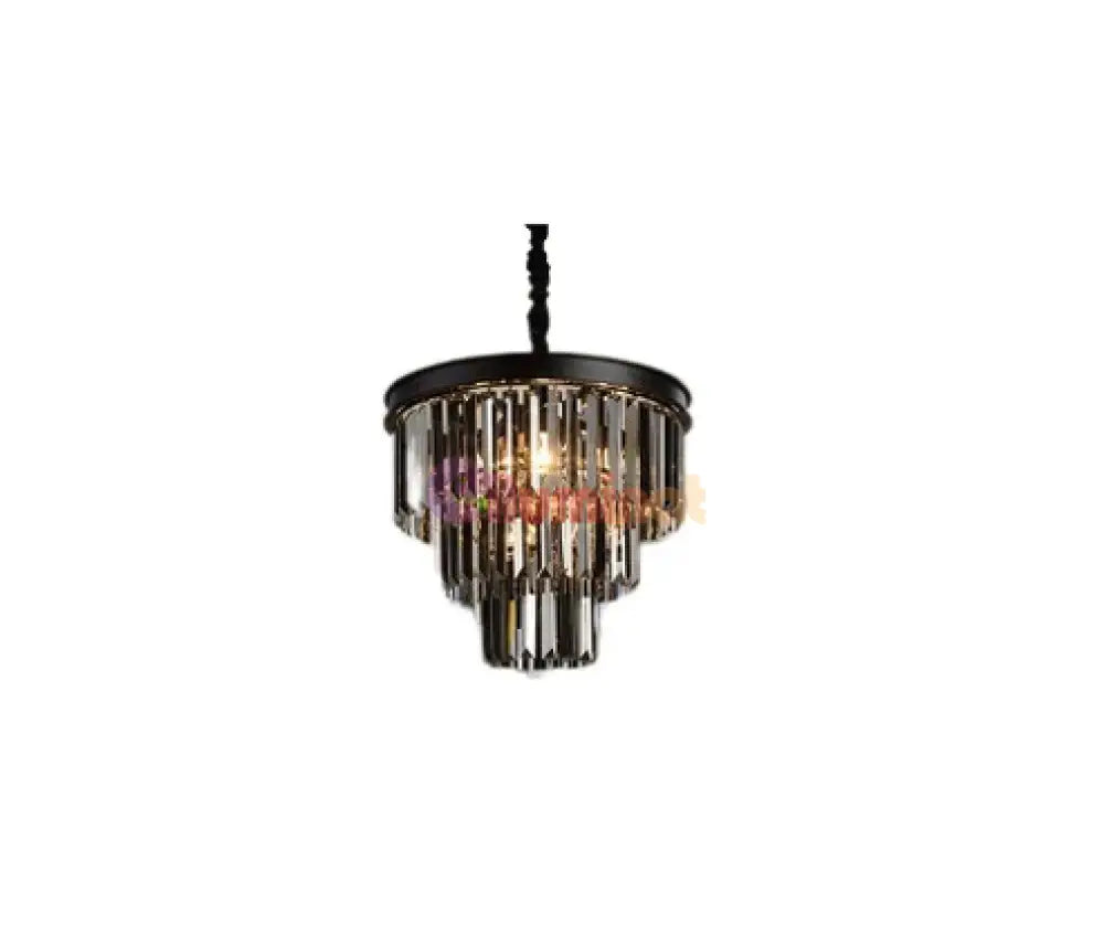 Candelabru Cristal SMOKY BLACK/GREY ROUND 400mm NEGRU + GRI / 40CM / CRISTAL Chandeliers Crystal