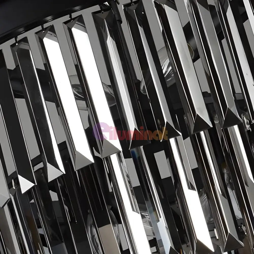 Candelabru Cristal SMOKY BLACK/GREY ROUND 600mm NEGRU + GRI / 60CM / CRISTAL Chandeliers Crystal