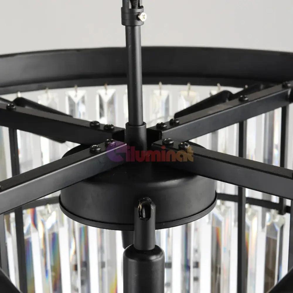 Candelabru Cristal SMOKY BLACK/GREY ROUND 600mm NEGRU + GRI / 60CM / CRISTAL Chandeliers Crystal