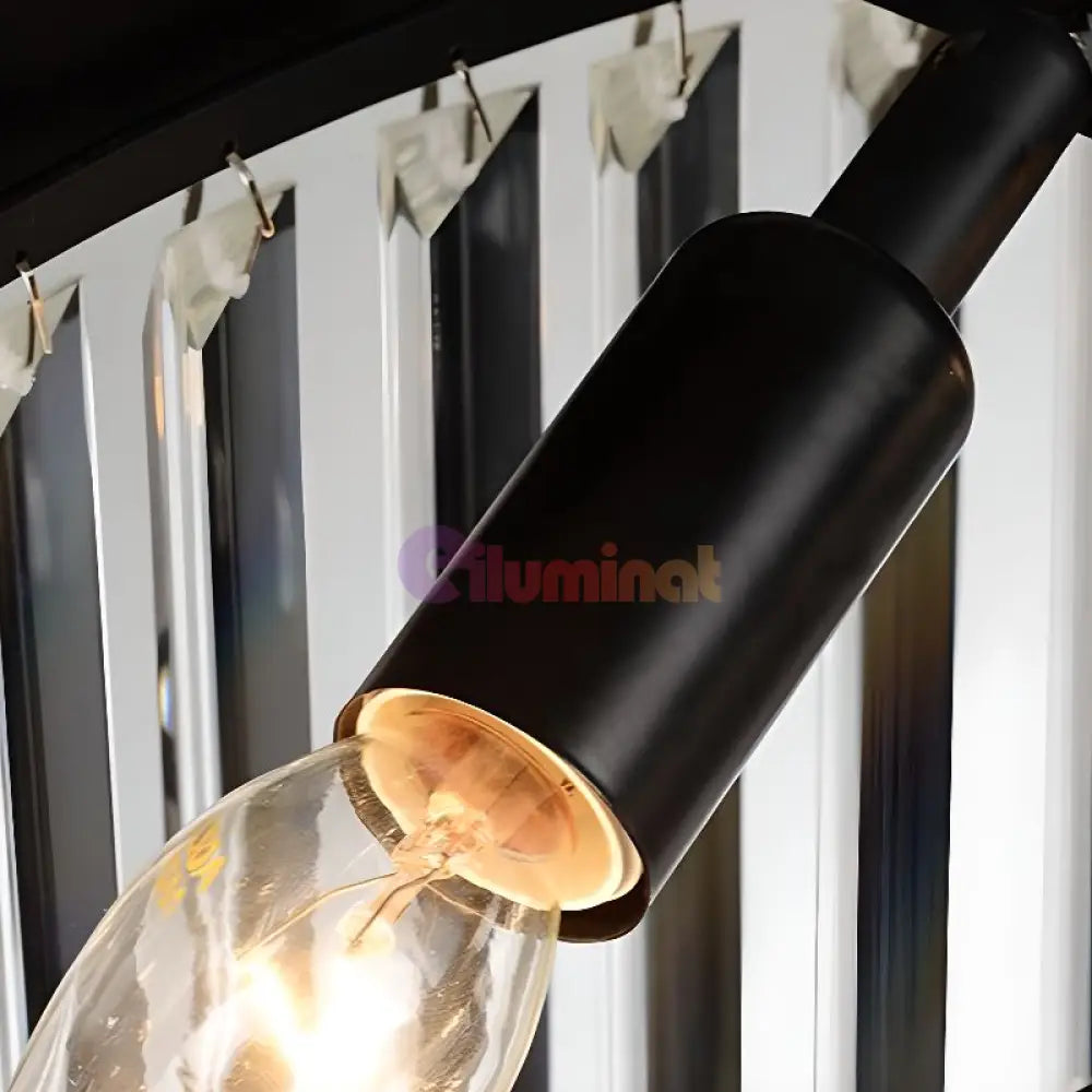 Candelabru Cristal SMOKY BLACK/GREY ROUND 600mm NEGRU + GRI / 60CM / CRISTAL Chandeliers Crystal