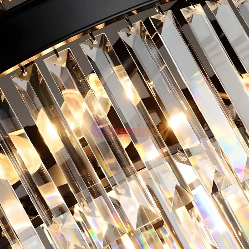 Candelabru Cristal SMOKY BLACK/GREY ROUND 600mm NEGRU + GRI / 60CM / CRISTAL Chandeliers Crystal