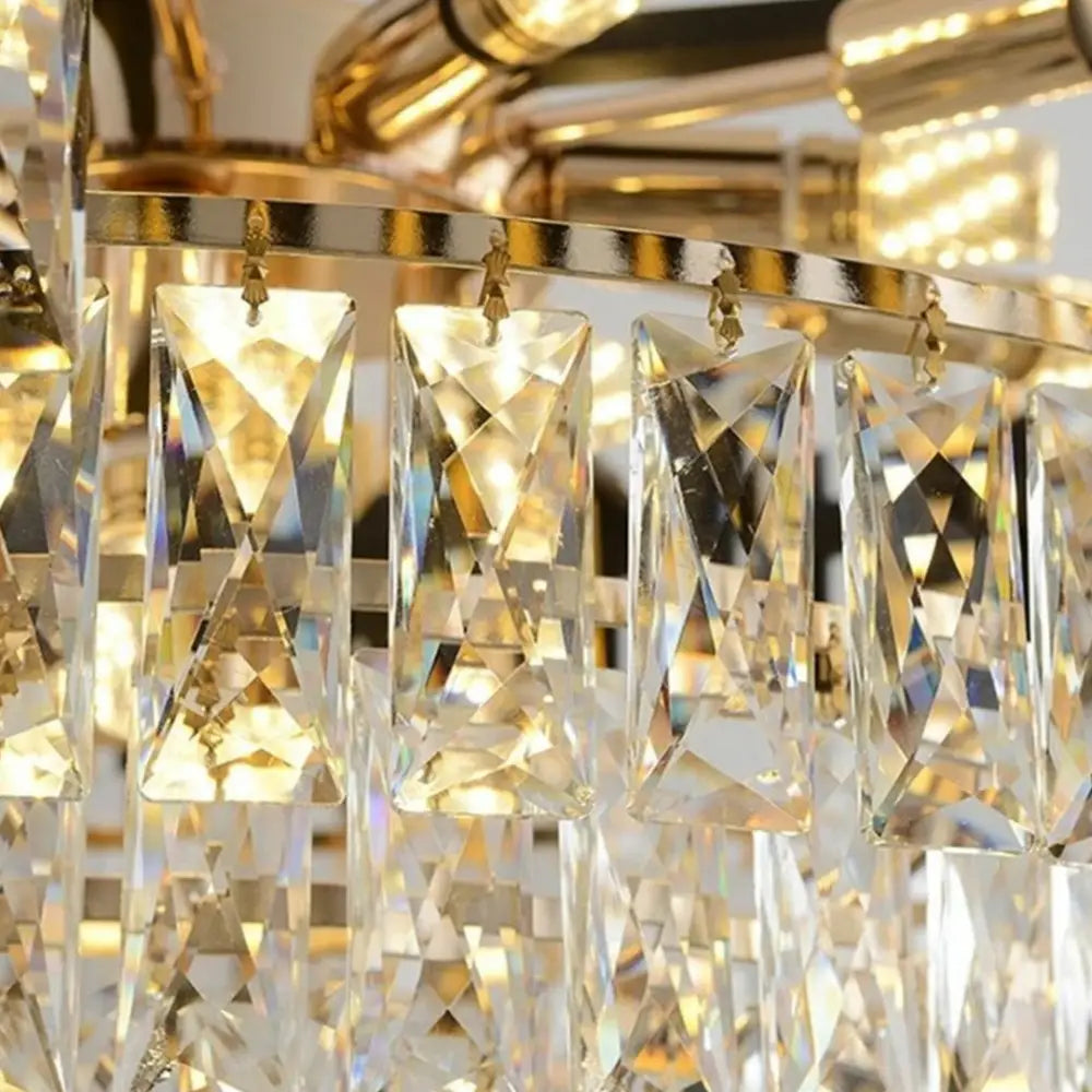 Candelabru Cristal 800MM WHITE PANTHER 8801/800 ALB + AURIU / 80X30CM / CRISTAL Chandeliers Crystal
