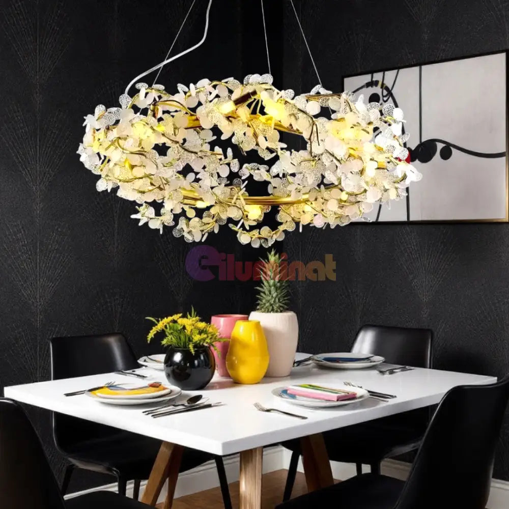 Candelabru LED Cristal Fleur Chandeliers Crystal