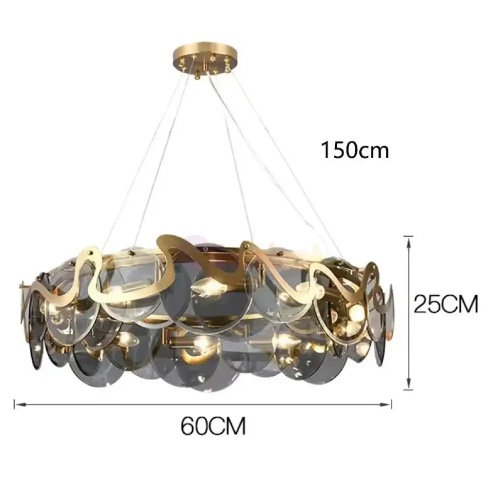 Candelabru HARA Gold 8xE14 Ø60CM Chandeliers Crystal