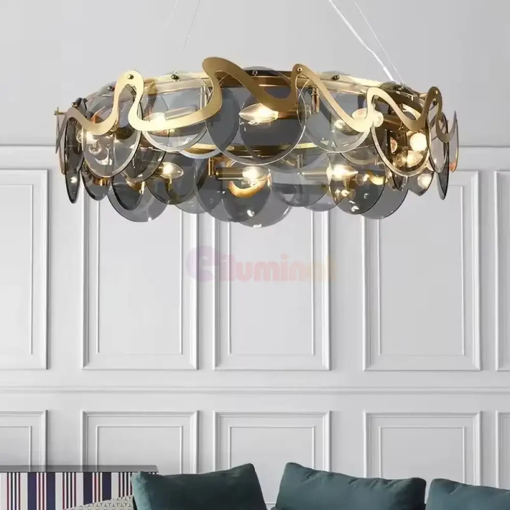 Candelabru HARA Gold 8xE14 Ø60CM Chandeliers Crystal