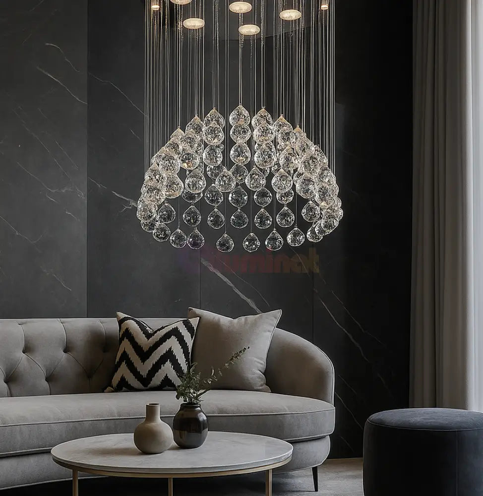 Candelabru LED Cristal Crysta 7x5W Silver ARGINTIE / CRISTAL Chandeliers Crystal