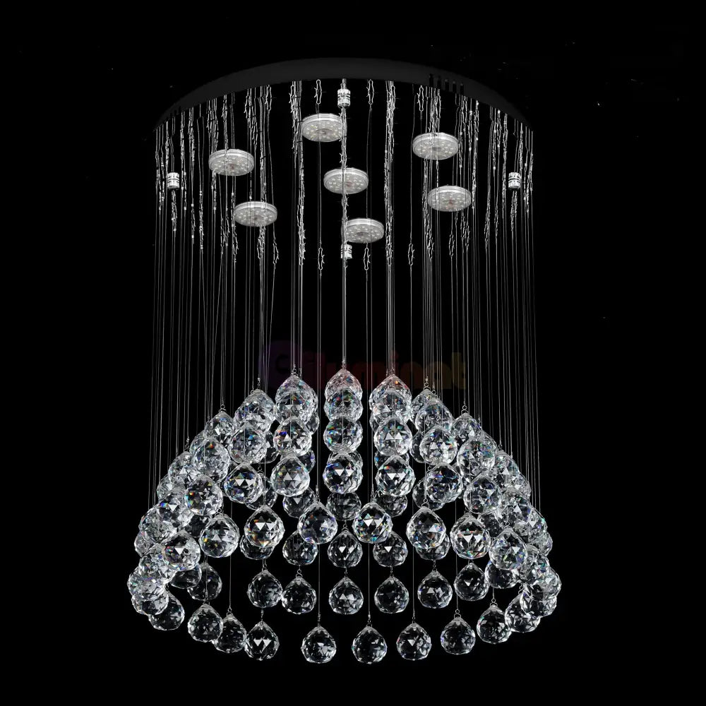 Candelabru LED Cristal Crysta 7x5W Silver 50CM Echivalent 300W ARGINTIE / CRISTAL Chandeliers Crystal