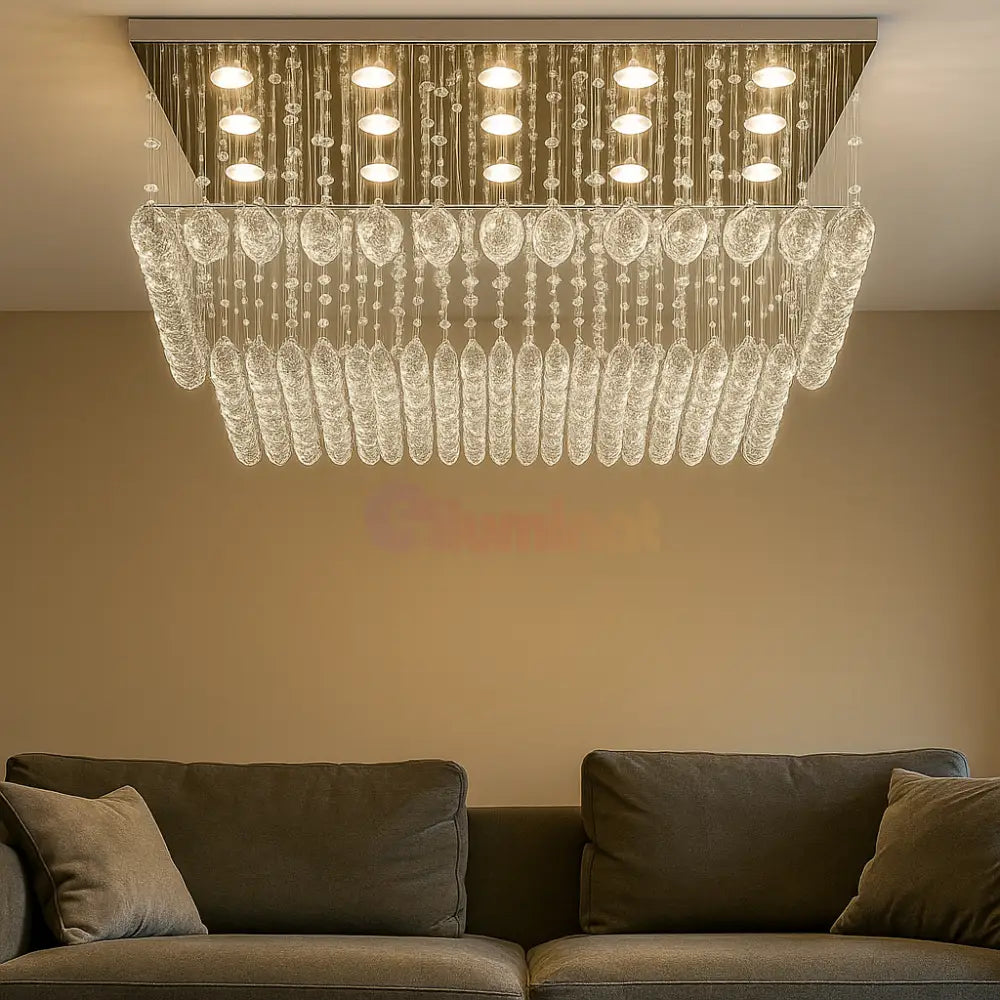 Candelabru LED Cristal Elyra 15x5W Silver ARGINTIE / CRISTAL Chandeliers Crystal