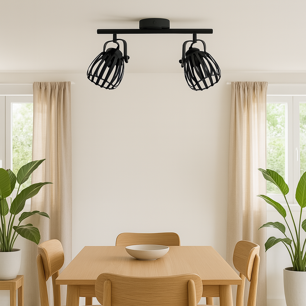 Lustra cu 2 Spoturi Black GIRONA EGLO 900662 NEAGRA / MINIMALIST DESIGN Lighting Fixtures