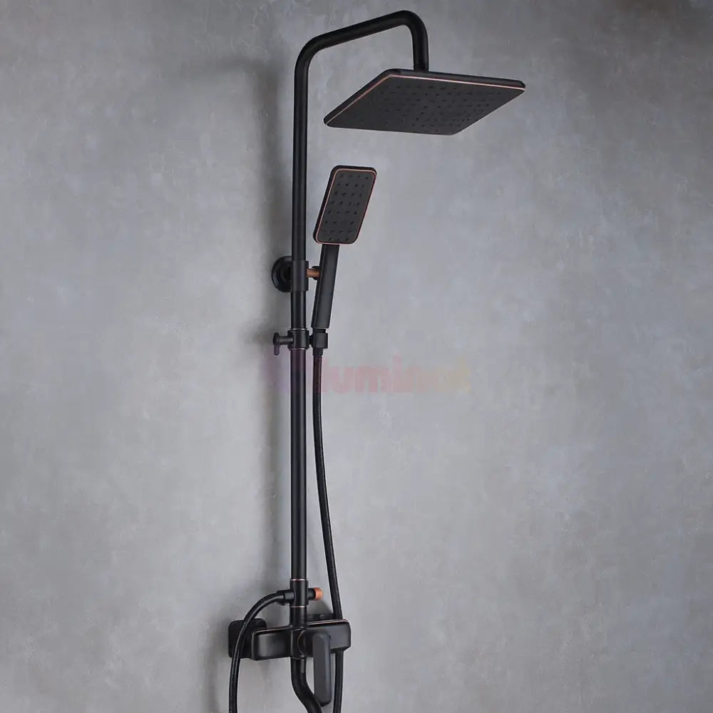 Coloana de Dus Negru Antichizat 3 Functii din Alama Sanitara