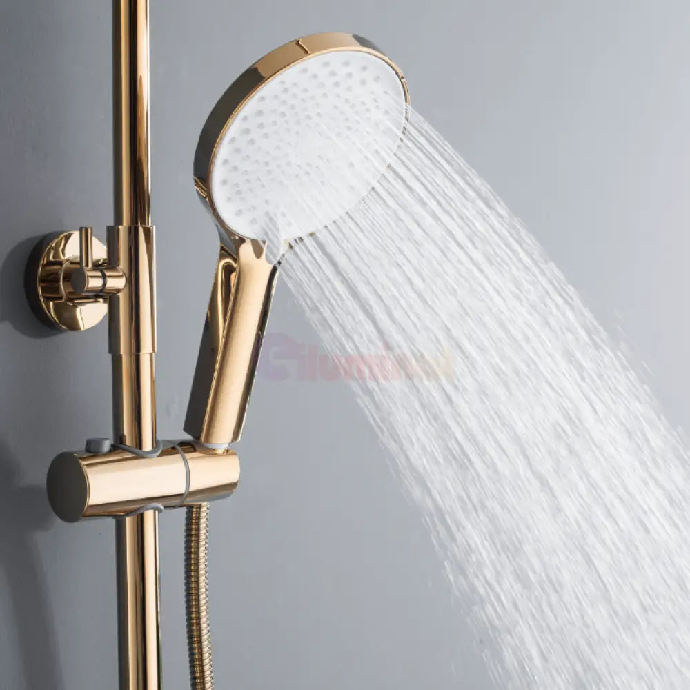 Coloana de Dus Premium 4 Moduri de Pulverizare Aurie Inox
