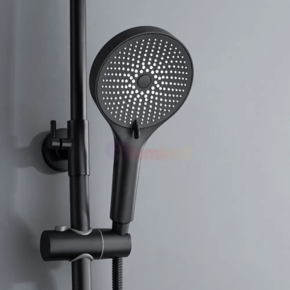 Coloana de Dus Premium 4 Moduri de Pulverizare Negru Inox