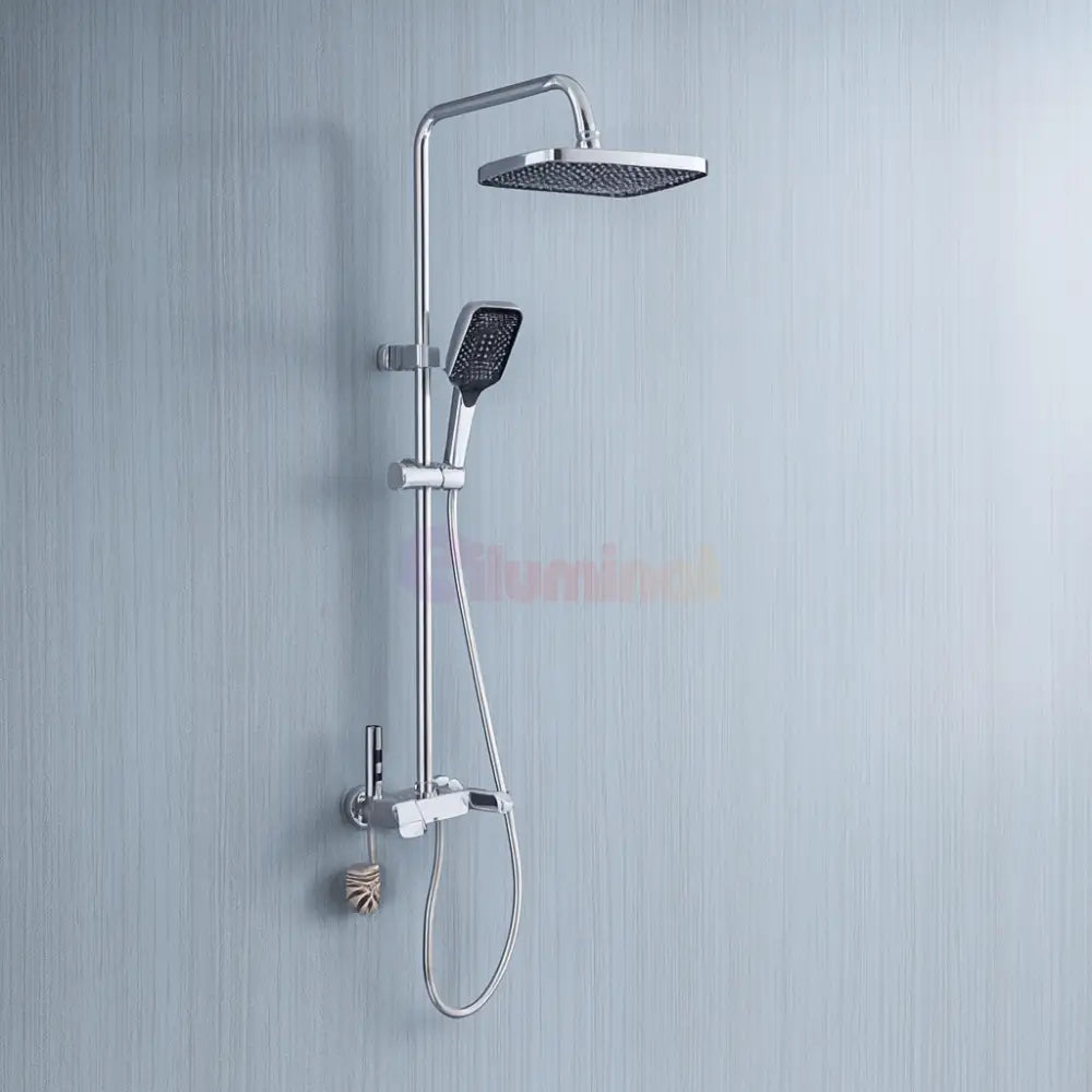 Coloana de Dus Premium Crom Cu Afisaj LCD Cap Tip Ploaie