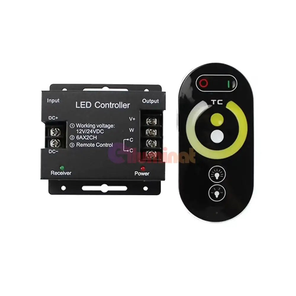 Controller Banda LED CCT 12A 12V cu Telecomanda Touch CONTROLLER CCT 12V Lighting