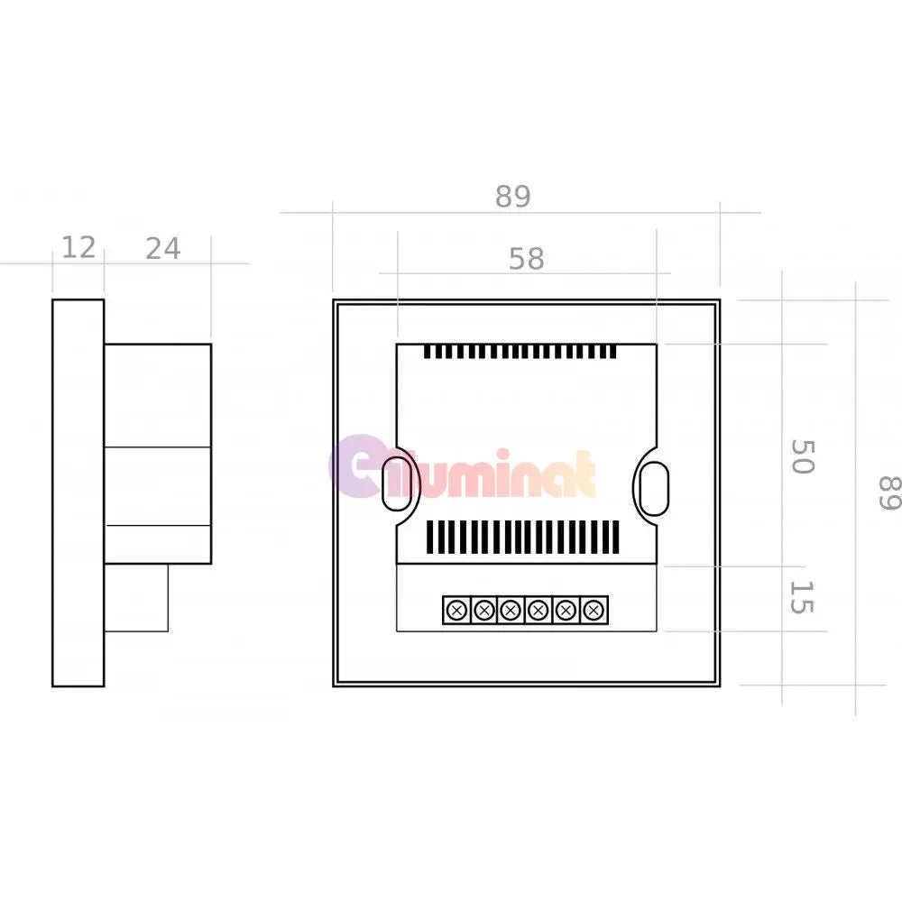 Controller Rgb 12V 12A Perete Touch Alb Lighting