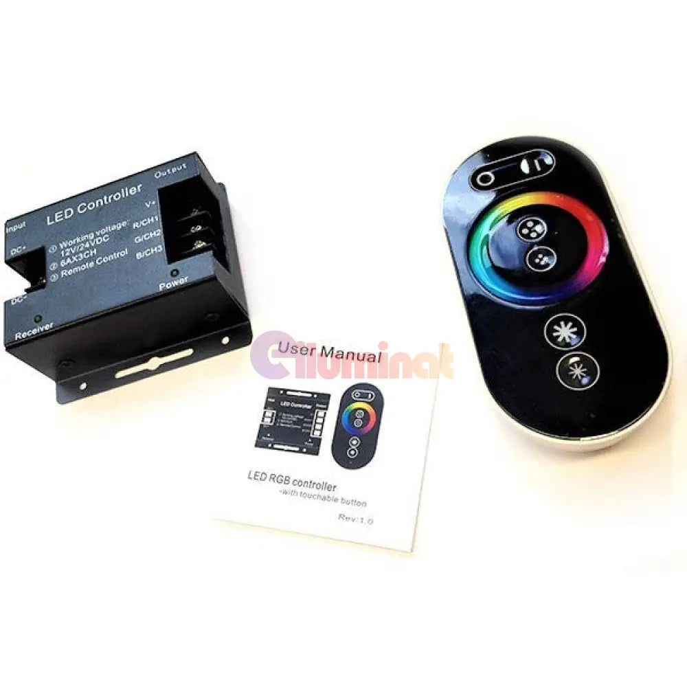 Controller Rgb 432W 12V-24V Telecomanda Touch Rf Lighting