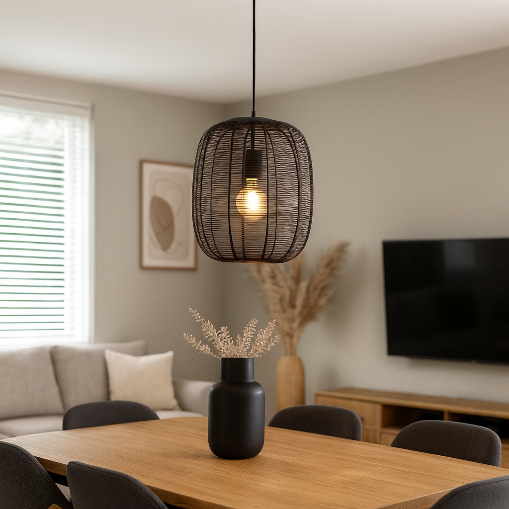 Pendul RINROE Black 110CM NEAGRA / ABAJUR Lighting Fixtures