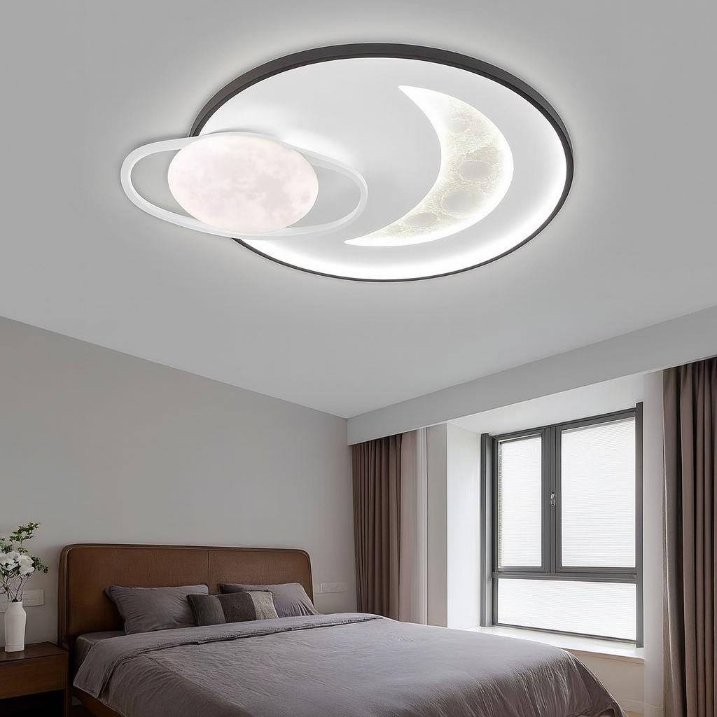Lustra LED Half Moon Telecomanda Echivalent 600W MINIMALIST DESIGN / 50CM Lighting Fixtures