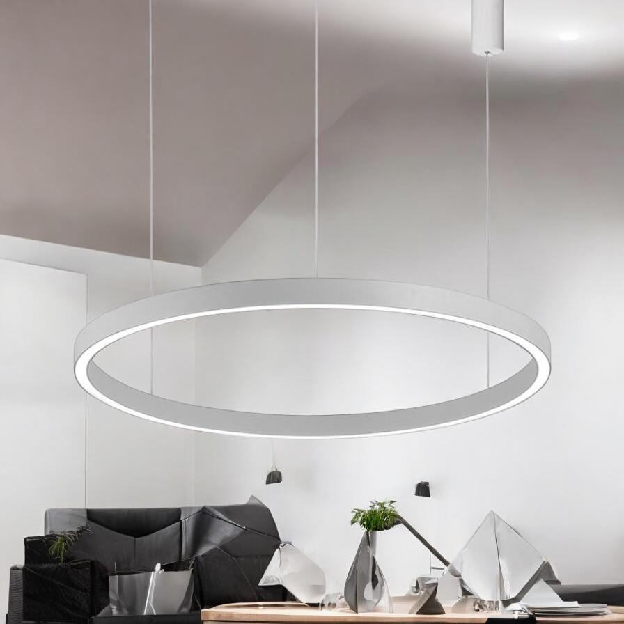 Lustra LED Suspendata TULLIO 60cm White 1 Segment Echivalent 300W ALBA / SUSPENDATE / 60CM Lighting Fixtures