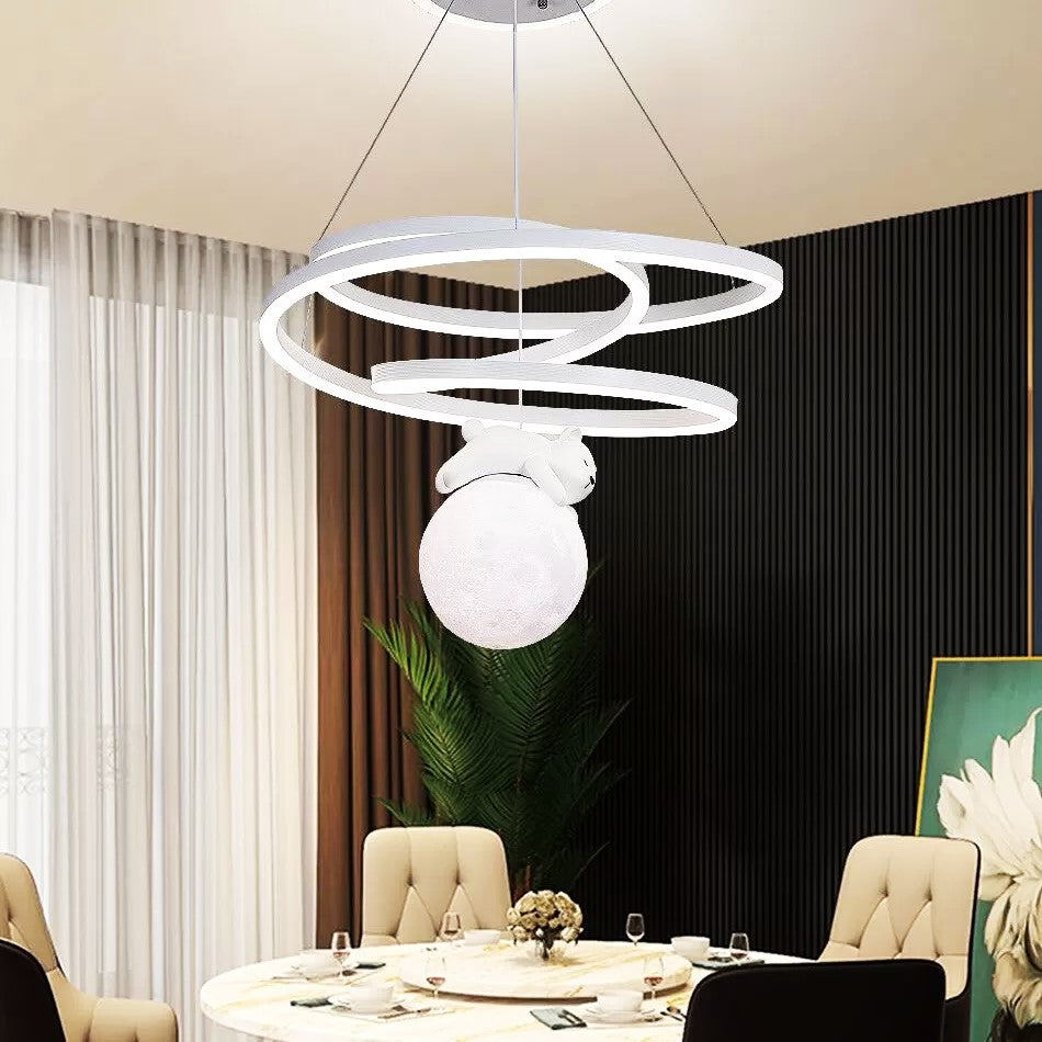 Lustra Led Sleepy Teddy Kids Room Echivalent 500W Telecomanda