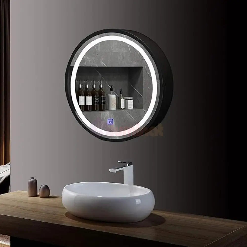 Dulap baie cu Oglinda LED Ovala 50x50cm Functie Dezaburire 230/50x50 50X50CM LED MIRROR