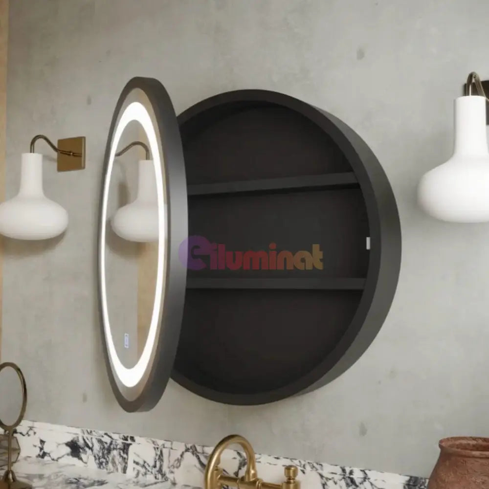 Dulap baie cu Oglinda LED Ovala 50x50cm Functie Dezaburire 230/50x50 50X50CM LED MIRROR