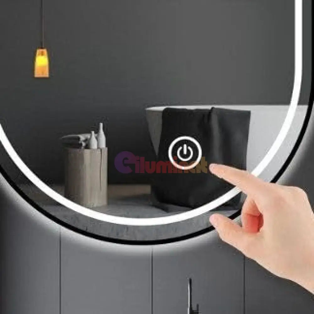 Dulap baie cu Oglinda LED Ovala 50x80cm Functie Dezaburire 330/50x80 50X80CM LED MIRROR