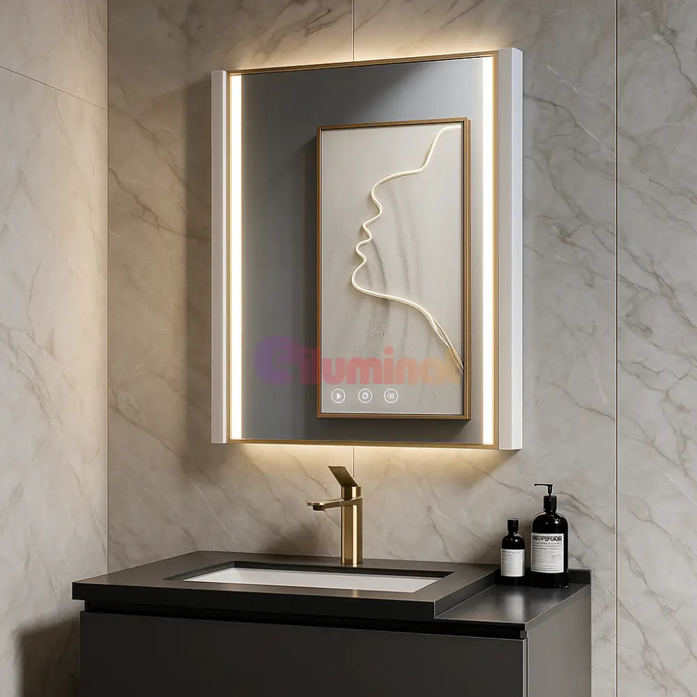 Dulap Baie Cu Oglinda LED Vega 3Functii Dimabil 50x70CM 50X70CM / GRI / DULAP BAIE LED MIRROR