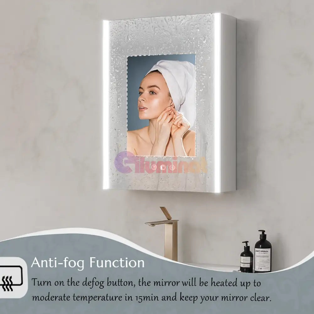 Dulap Baie Cu Oglinda LED Vega 3Functii Dimabil 50x70CM 50X70CM / GRI / DULAP BAIE LED MIRROR