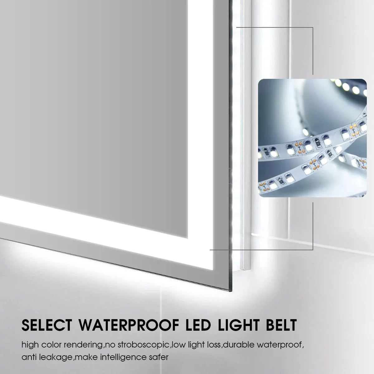 Oglinda Led 120X70Cm Functie Dezaburire Si Touch J23 Mirror