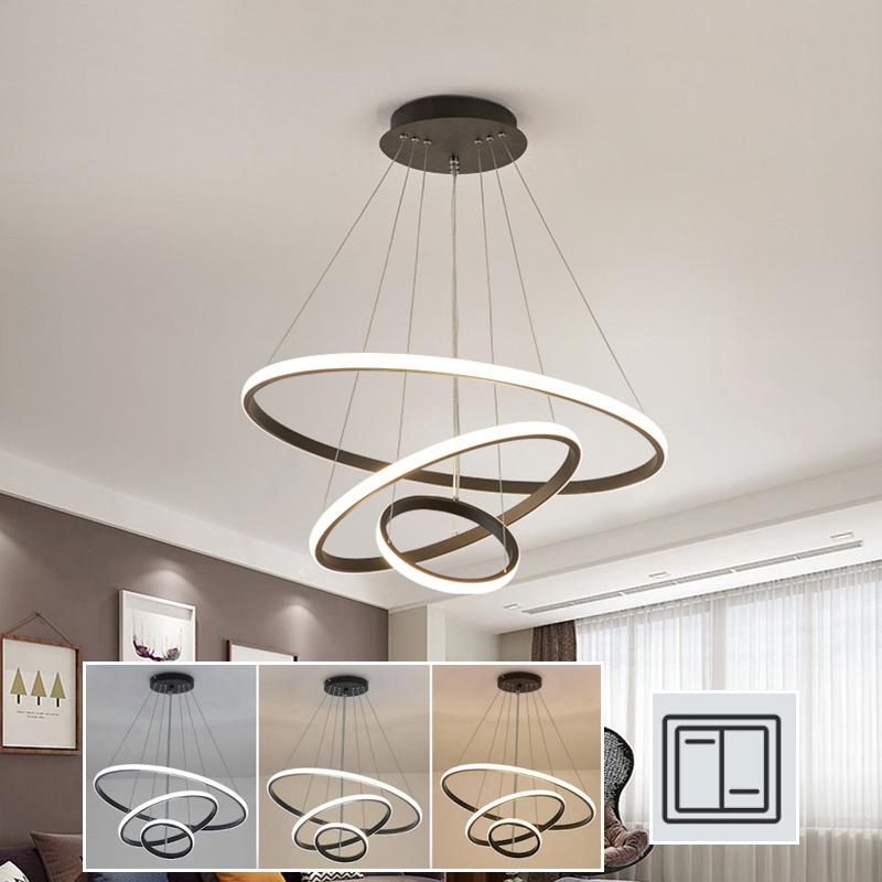 Lustra Led 96W Catalonia 3 Segmente Black Echivalent 400W Lighting Fixtures