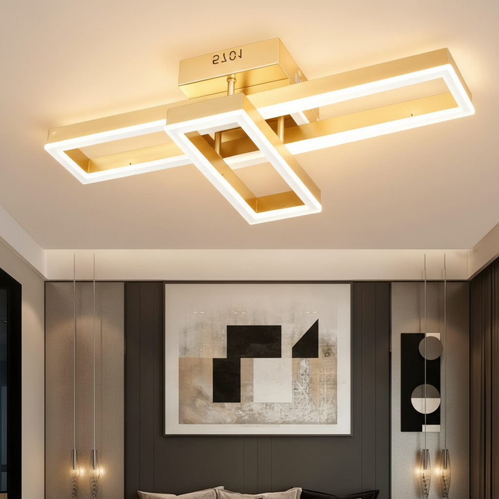 Lustra LED VION Gold Echivalent 300W Telecomanda