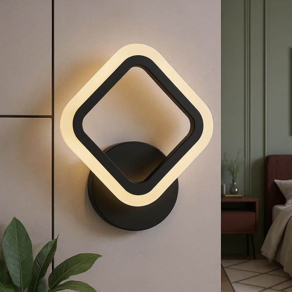 Aplica LED Diamond Simple Black Echivalent 100W